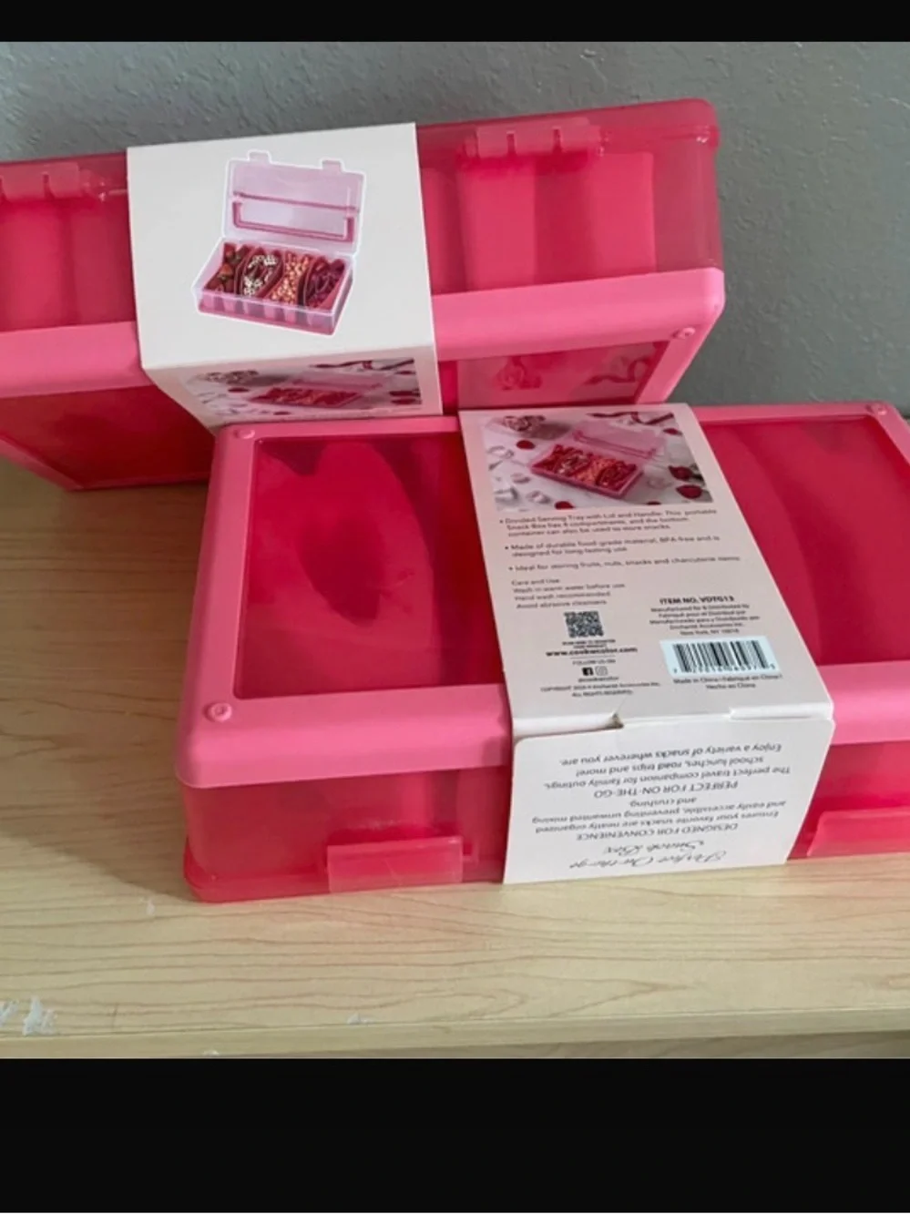 NEW CWC cook with color on the go snack box organizers —lot of 2